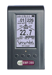  EMF-390 EMF ELF EF RF detector with data logging 